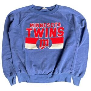 Vintage Minnesota Twins Pullover Kids Blue Sweater Small